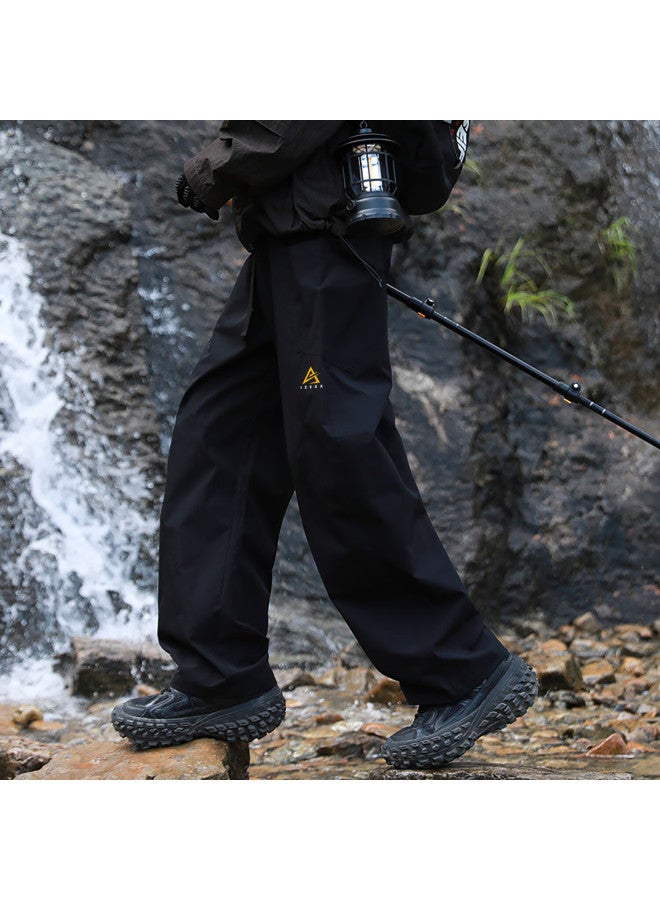 Izexx Mountain-style Casual Pants For Men, Spring And Summer Workwear Straight-leg Water-repellent Paratrooper Sports Trousers Xx88 Black M - Image 4