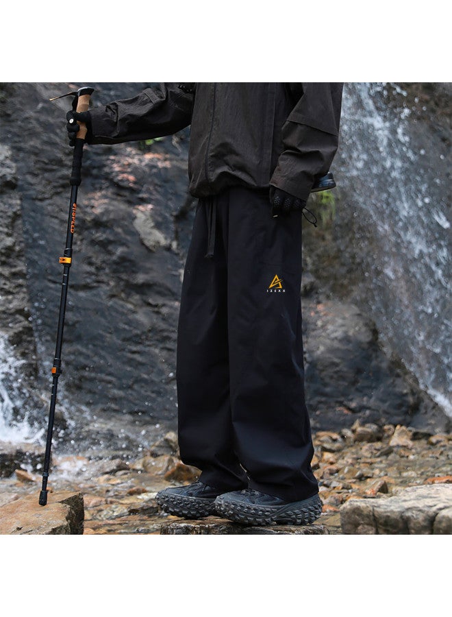 Izexx Mountain-style Casual Pants For Men, Spring And Summer Workwear Straight-leg Water-repellent Paratrooper Sports Trousers Xx88 Black M - Image 5
