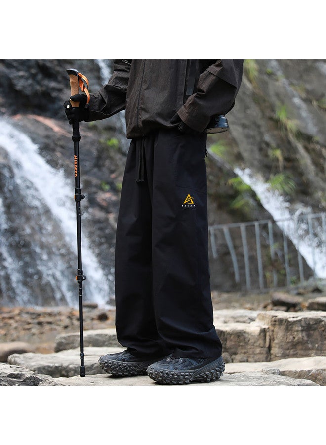 Izexx Mountain-style Casual Pants For Men, Spring And Summer Workwear Straight-leg Water-repellent Paratrooper Sports Trousers Xx88 Black M - Image 3