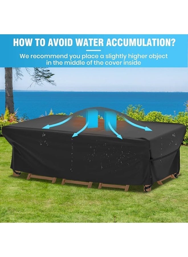 Heavy Duty Patio Furniture Covers Waterproof, Patio Furniture Set Cover Outdoor Sectional Sofa Set Cover, Patio Table and Chair Set Cover 3mx2m - Image 3