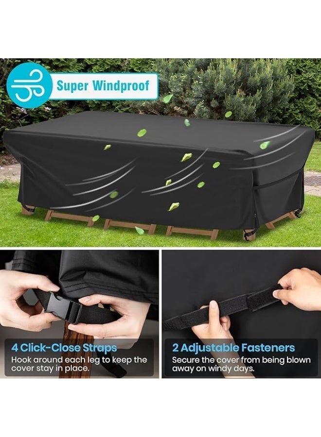 Heavy Duty Patio Furniture Covers Waterproof, Patio Furniture Set Cover Outdoor Sectional Sofa Set Cover, Patio Table and Chair Set Cover 3mx2m - Image 1