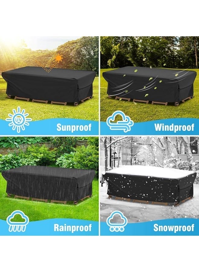 Heavy Duty Patio Furniture Covers Waterproof, Patio Furniture Set Cover Outdoor Sectional Sofa Set Cover, Patio Table and Chair Set Cover 3mx2m - Image 4