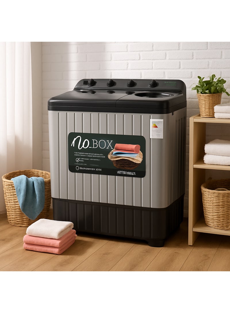 W.BOX Twin Tub Washing Machine - 10 kg - 348 kW - Black - WBTT13BLACK - Image 5