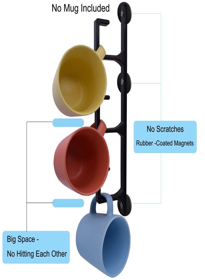 واي واي اس تي حامل أكواب قهوة مغناطيسي عمودي ضيق الزاوية من YYST، خطافات حامل أكواب لأكواب القهوة وأكواب الشاي على الثلاجة، إلخ (1) - Image 4