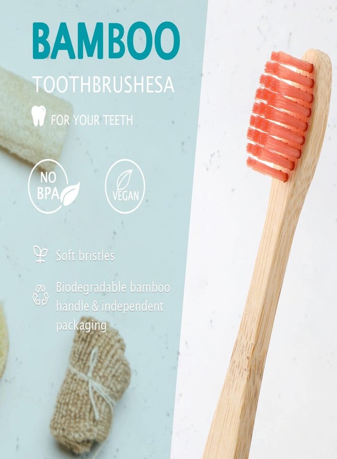 Heentan 20 Pieces Kids Bamboo Soft Bristles Toothbrushes Toddler Toothbrush Manual Travel Toothbrushes for Kids Children Home School Travel Teeth Oral Dental Care, 5.7 Inch, Individually Wrapped - Image 4