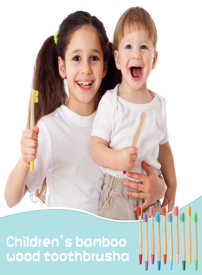 Heentan 20 Pieces Kids Bamboo Soft Bristles Toothbrushes Toddler Toothbrush Manual Travel Toothbrushes for Kids Children Home School Travel Teeth Oral Dental Care, 5.7 Inch, Individually Wrapped - Image 3