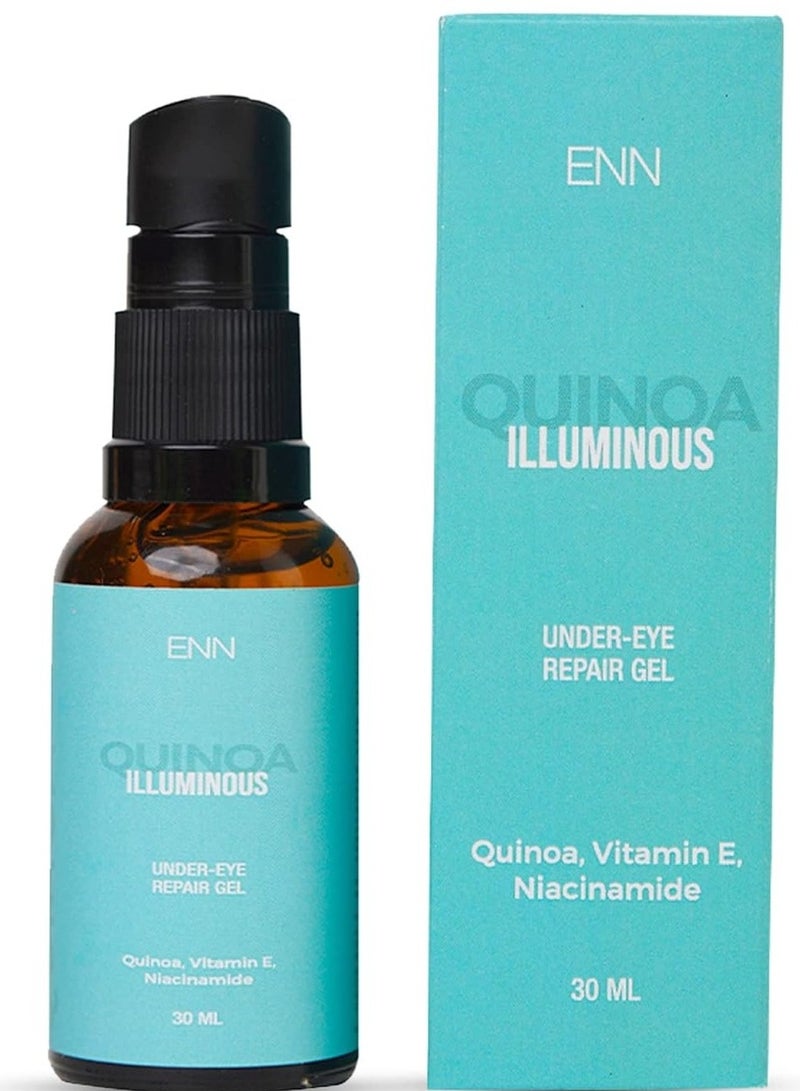 ENN Illuminous Under Eye Repair Gel for Dark Circles for Women and Men with Quinoa  Vitamin E and Niacinamide helps Reduce Dark Circle  Puffiness  Finelines 30ml - Image 1