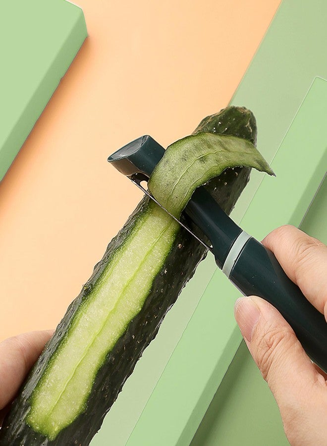 Garkup 10 Pack Vegetable Potato Peeler for Kitchen,Ergonomic Soft-Touch Handle-Black (Aquamarine, 10 Pack) - Image 3