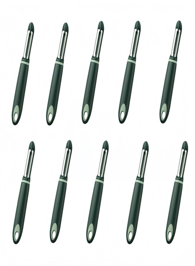 Garkup 10 Pack Vegetable Potato Peeler for Kitchen,Ergonomic Soft-Touch Handle-Black (Aquamarine, 10 Pack) - Image 1