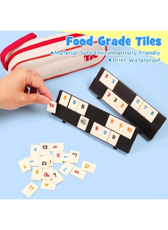 Arabest Classic Rummy Tile Game, Travel Rummikub Game, More Tiles and More Players for More Fun, Travel Game for 2-4 People, Simple and Easy to Operate - Image 2