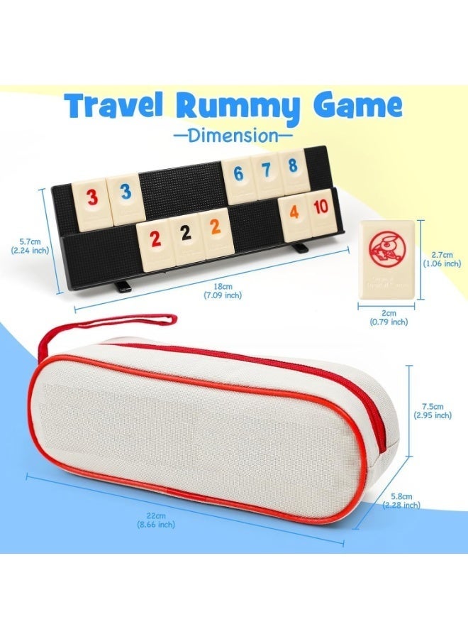 Arabest Classic Rummy Tile Game, Travel Rummikub Game, More Tiles and More Players for More Fun, Travel Game for 2-4 People, Simple and Easy to Operate - Image 5