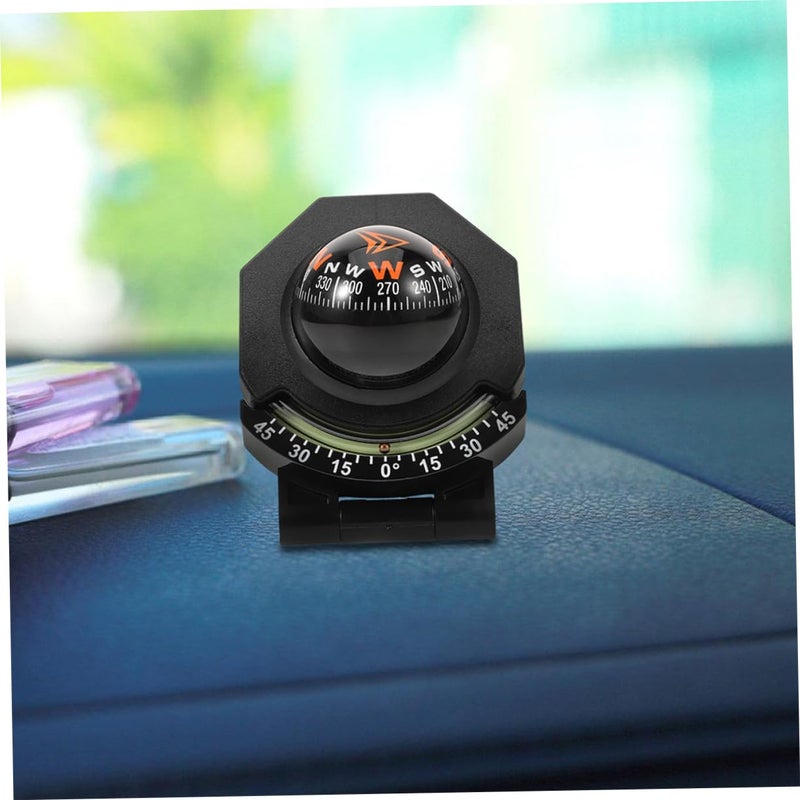 2Pcs Auto Compass with Inclinometer Dash Mount Navigation Tool for Car Boat - Image 5