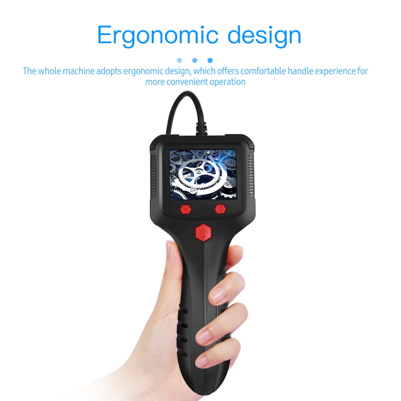 P100 Industrial Endoscope 5.5mm 1080P Digital Borescope IP67 Waterproof Snake Scope Camera Handheld Inspection Camera with 2.4'' IPS Screen 6 LED-Lights - Image 2