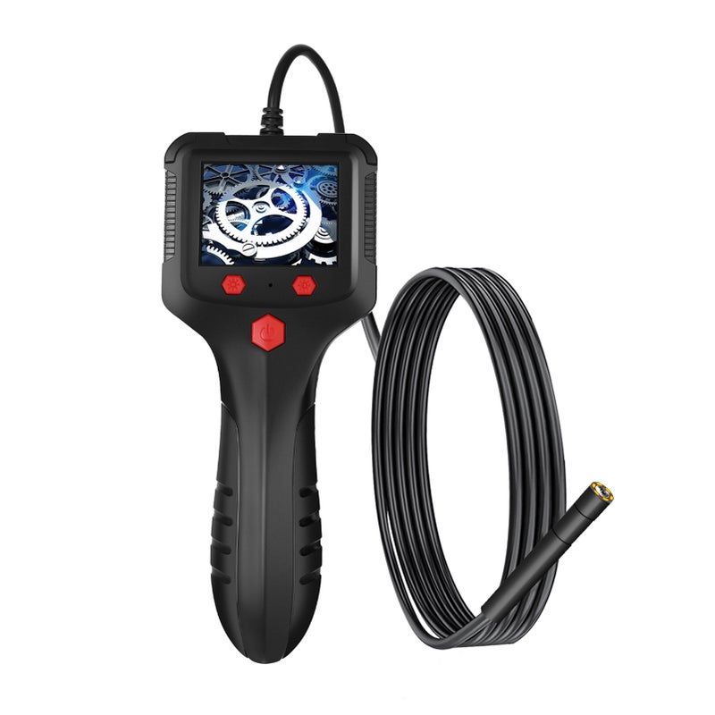 P100 Industrial Endoscope 5.5mm 1080P Digital Borescope IP67 Waterproof Snake Scope Camera Handheld Inspection Camera with 2.4'' IPS Screen 6 LED-Lights - Image 1
