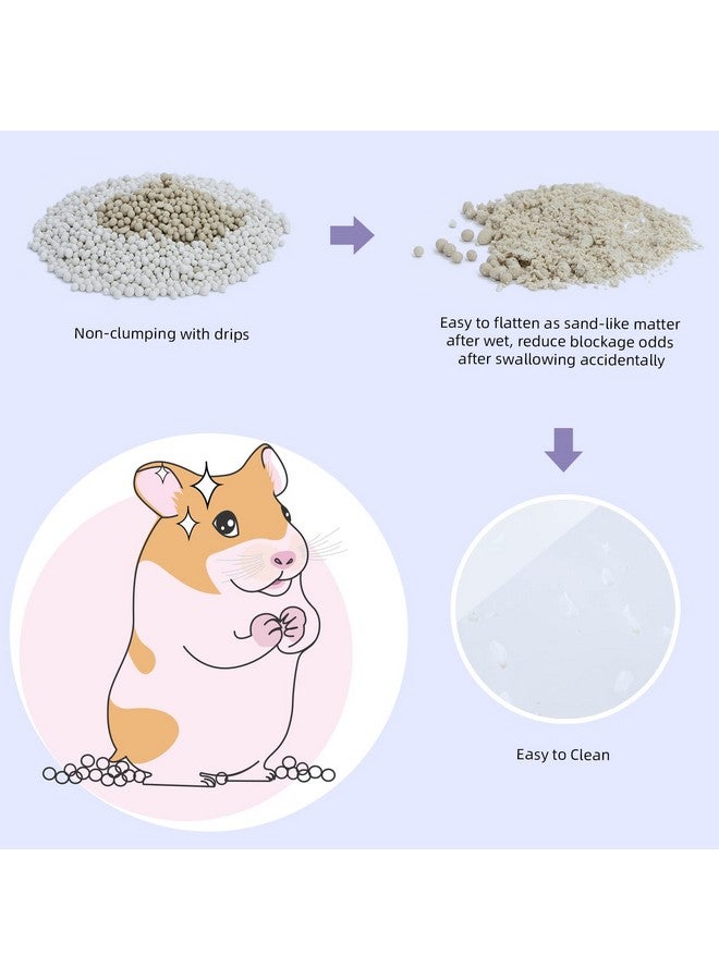 نيتينجيل رمل نايت أنجل للتدريب على استخدام المرحاض - حمام رمل للهامستر للهامستر القزم السوري والجربوع والفئران والليمون والديجوس أو غيرها من الحيوانات الأليفة صغيرة الحجم (1.4 لتر × 2 - ملصق أرجواني) - Image 4