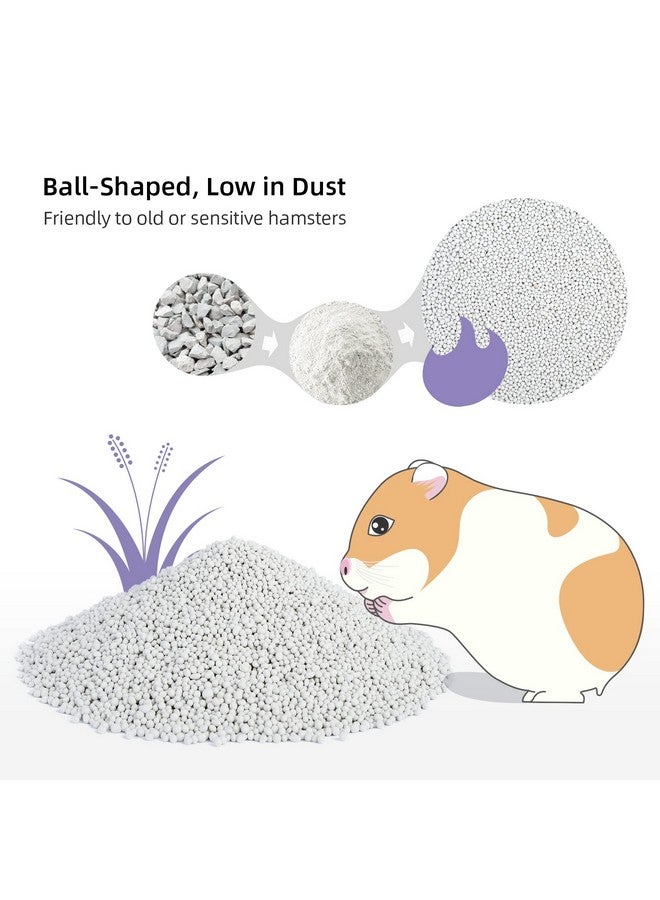 نيتينجيل رمل نايت أنجل للتدريب على استخدام المرحاض - حمام رمل للهامستر للهامستر القزم السوري والجربوع والفئران والليمون والديجوس أو غيرها من الحيوانات الأليفة صغيرة الحجم (1.4 لتر × 2 - ملصق أرجواني) - Image 3