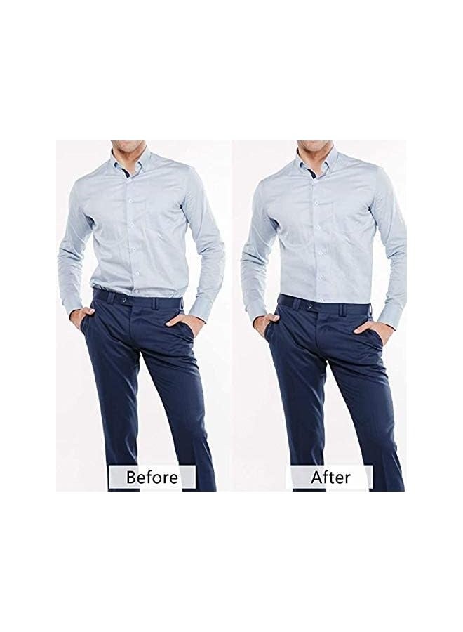 بروماس ترقية قميص الرجال يبقى حزام قفل القميص، حامل قميص مرن قابل للتعديل يحافظ على القميص مدسوسًا لجيش الشرطة - Image 2