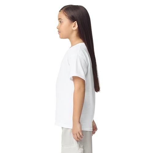 Gildan Unisex Child Dryblend Youth T-shirt, 2-pack, White, Small US - Image 4