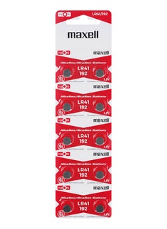 Maxell 10-Pieces Maxell AG3 LR41 (192) Alkaline 1.5V Batteries  - Image 1