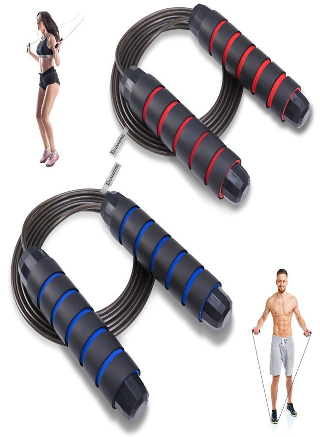 Emazerom Jump Rope for Women Men Kids, Adjustable Skipping Rope with Ball Bearings, Professional Jumping Rope with Foam Handles, Tangle-Free Rapid Speed Jump Ropes for Fitness Workout Boxing Exercise - Image 1