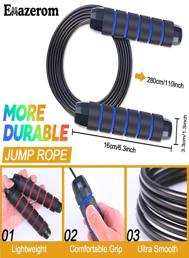 Emazerom Jump Rope for Women Men Kids, Adjustable Skipping Rope with Ball Bearings, Professional Jumping Rope with Foam Handles, Tangle-Free Rapid Speed Jump Ropes for Fitness Workout Boxing Exercise - Image 2