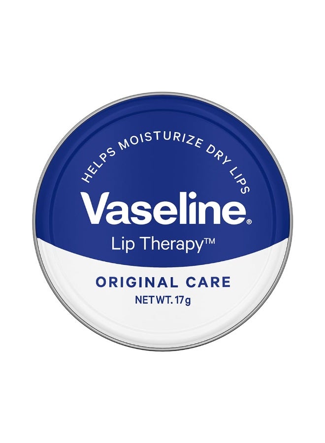 فازلين مرطب شفاه فازلين للعناية الأصلية، 17 جرام | غني بفيتامين E لترطيب الشفاه الجافة، شفاف - Image 1
