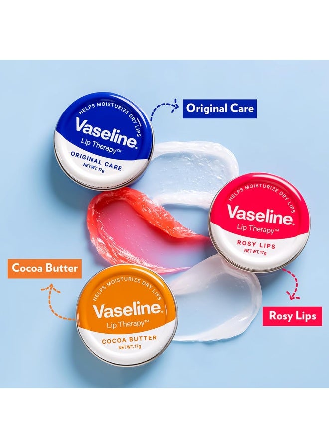 فازلين مرطب شفاه فازلين للعناية الأصلية، 17 جرام | غني بفيتامين E لترطيب الشفاه الجافة، شفاف - Image 4