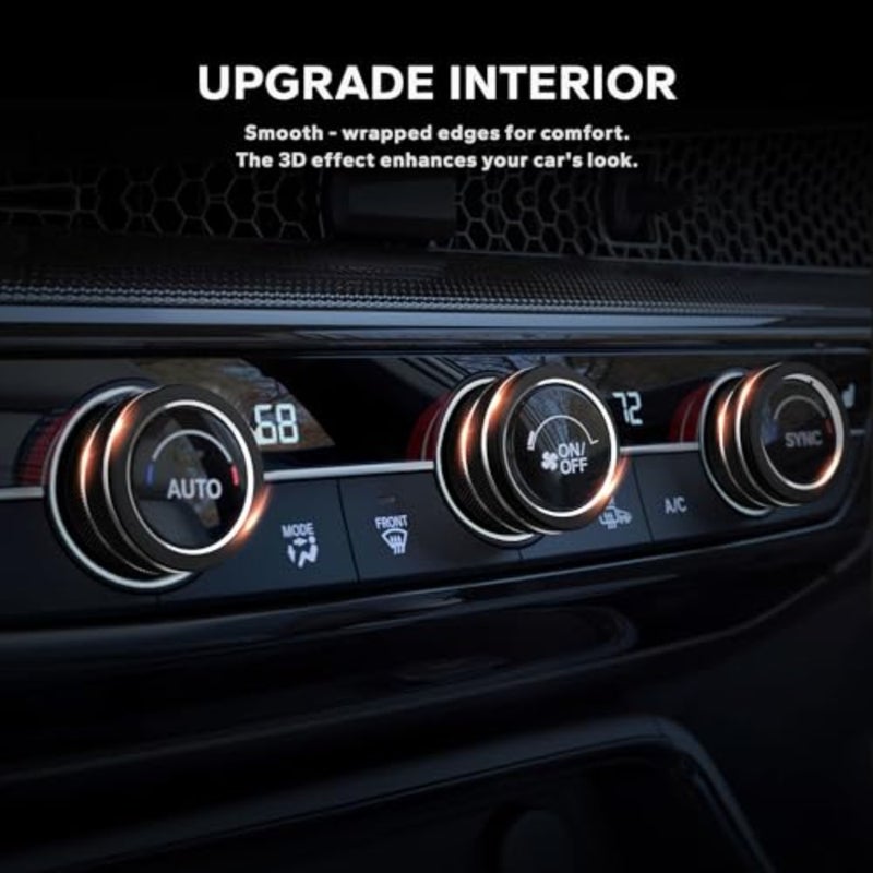 for Honda Civic 2022-2026 Accessories, CRV 03-06 and Acura Ingetra 03-06 Fit 7"/,12pcs Knob Cover Kit - Hazard Light, Push Start, Audio, AC and Air Vent - Image 4