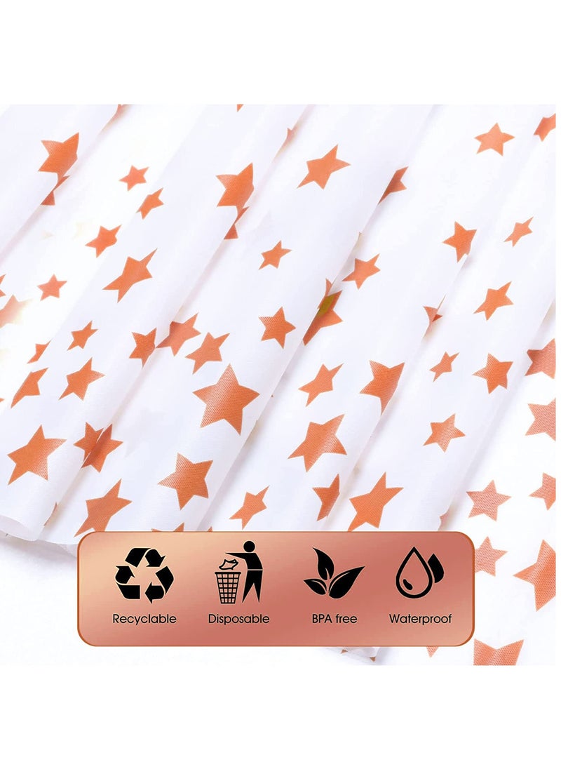 GOLDEN MILLION - Tablecloth for Rectangle Tables Star Plastic Disposable Party Table Covers for Birthday Parties, Wedding, Anniversary, Baby Shower, Fine Dining Decor 137 x 274cm - Image 1