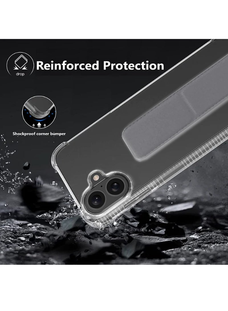 Wtech Apple iPhone 16 Plus 2024 TPU Hand Grip Air Pillow Case Cover - Clear/Grey - Image 4