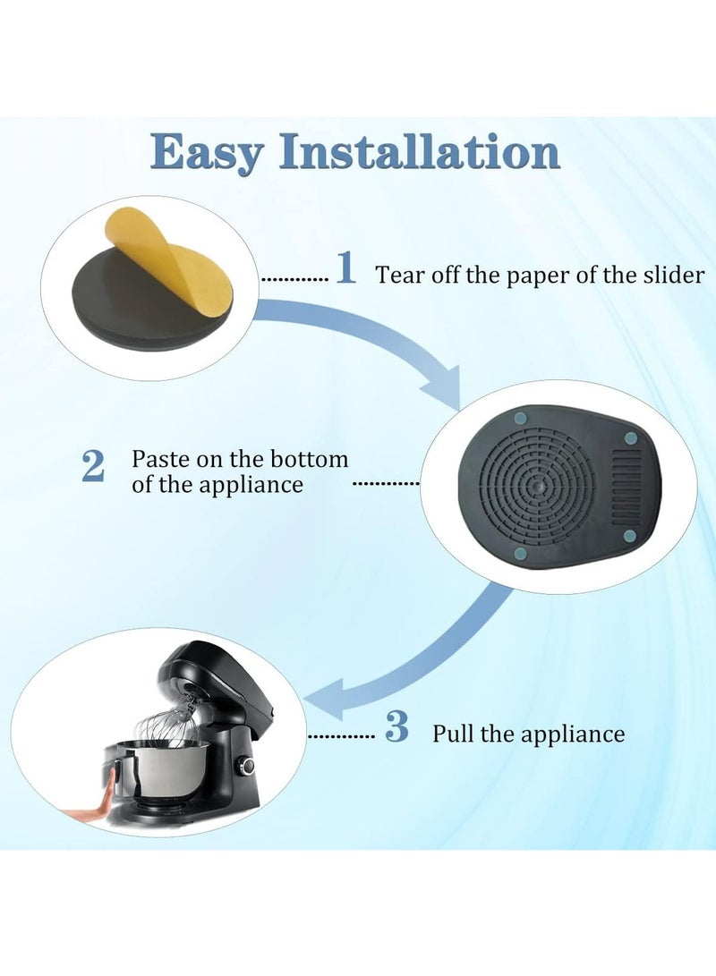 Oasisgalore 16 Pack Kitchen Appliance Sliders DIY Adhesive Magic Sliders Sliding Tray for Most Coffee Makers, Blenders, Air Fryers and More - Image 5