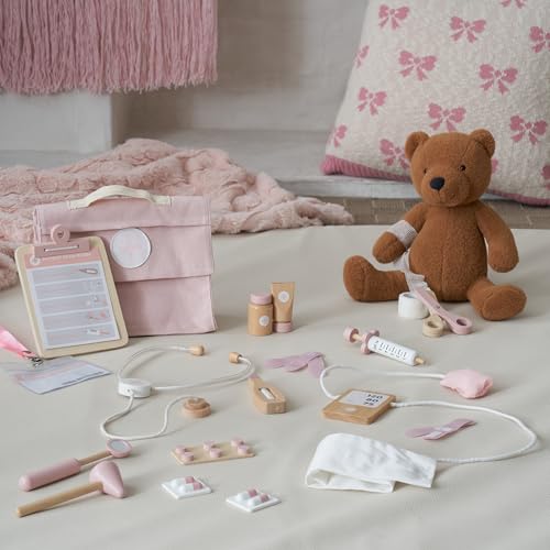 ZICOTO Wooden Doctor Play Set for Toddlers A Complete Durable Pretend Play Medical Kit for Kids 35 with Realistic NonToxic Tools Carrying Case - Image 5