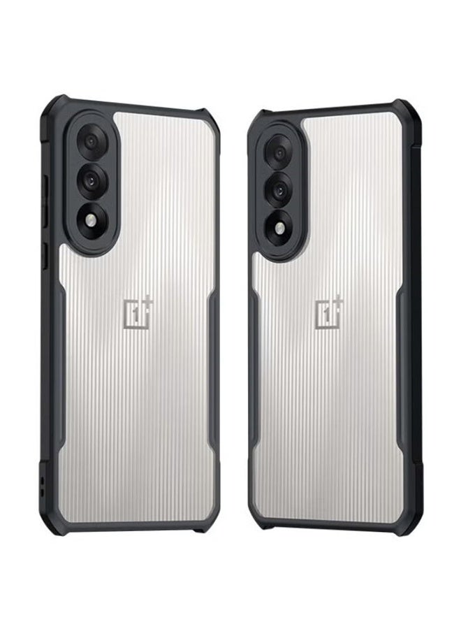 SanHu for OnePlus Nord 5 5G Case, Ultra Thin Lightweight, Soft TPU Bumper, Acrylic Clear Back Cover OnePlus Nord 5 5G, Black - Image 1