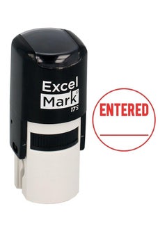 ExcelMark Entered Excelmark Selfinking Rubber Stamp A17 Red Ink  - Image 1