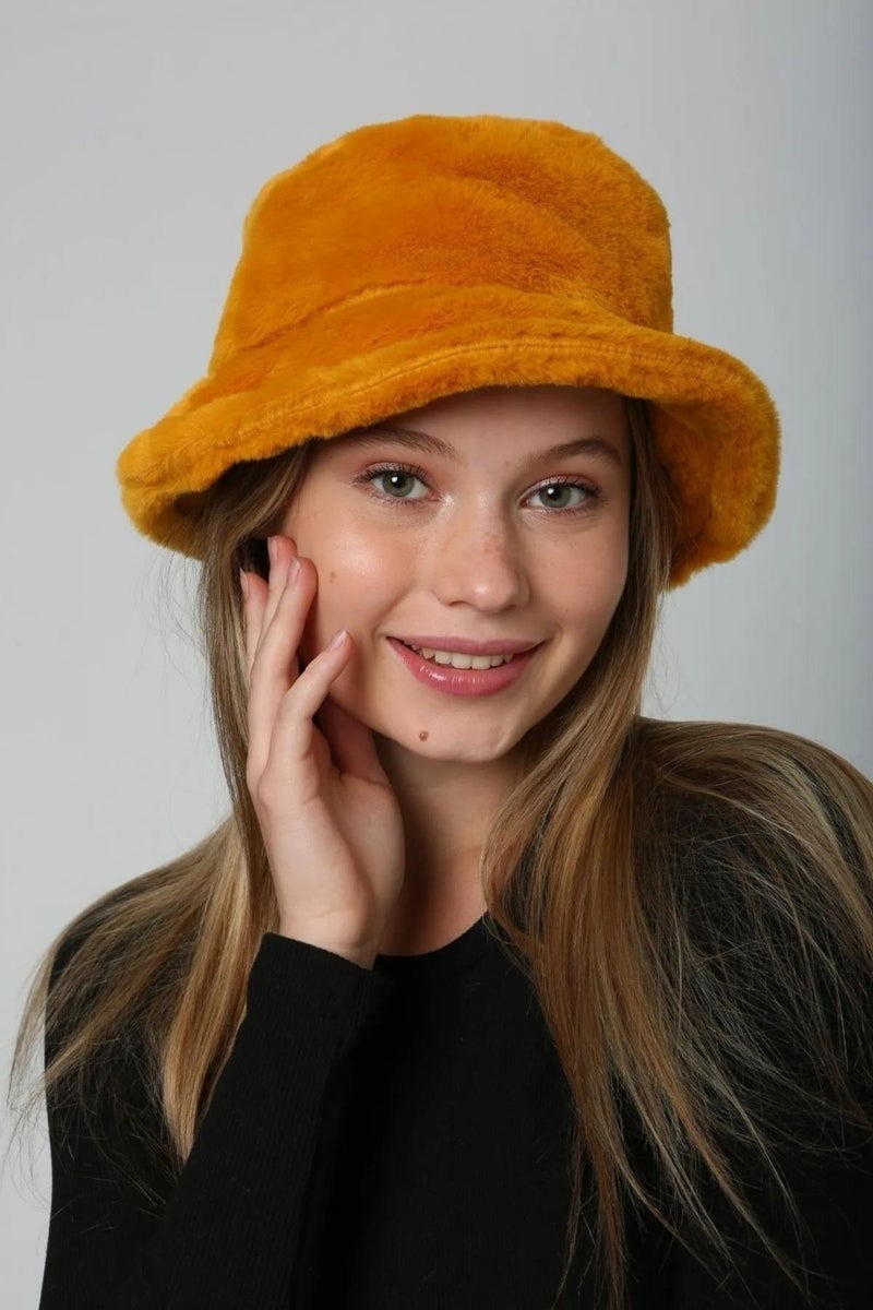Saria Moda Saria Fashion Plush Bucket Hat  - Image 2
