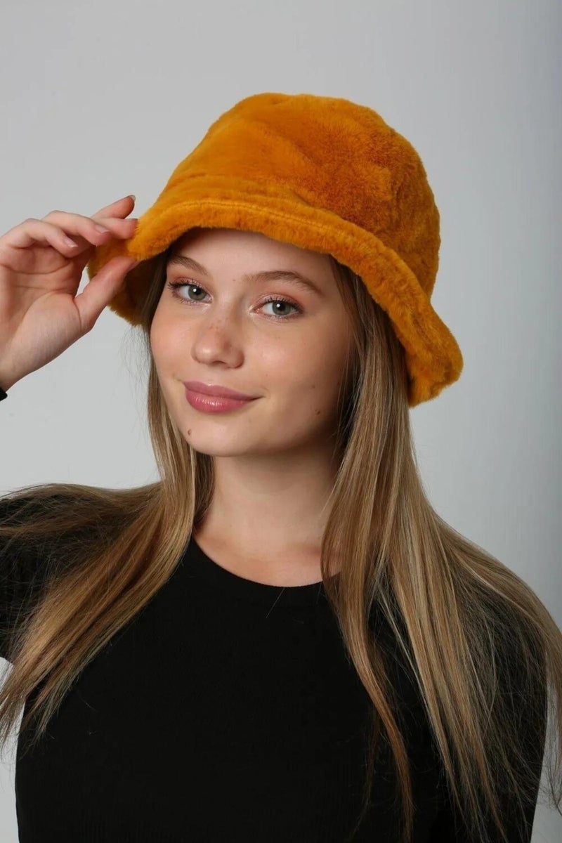 Saria Moda Saria Fashion Plush Bucket Hat  - Image 3
