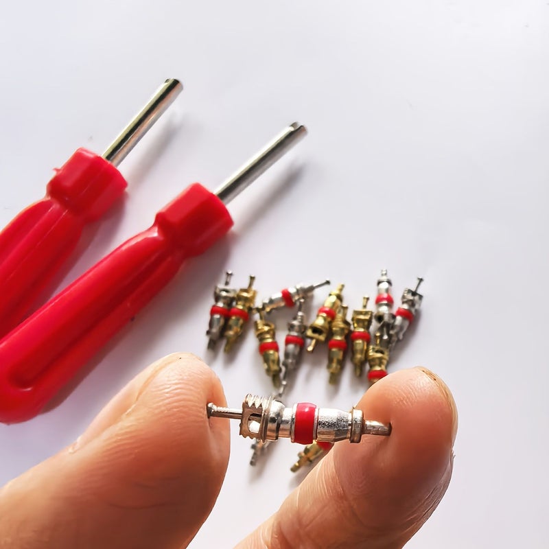 Tire Valve Tool 16pcs For Car Truck Motorcycle Single End Removal Kit Valve Core Combo - Image 3
