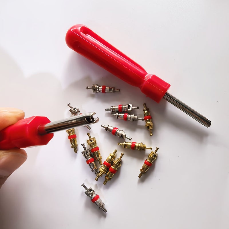 Tire Valve Tool 16pcs For Car Truck Motorcycle Single End Removal Kit Valve Core Combo - Image 4