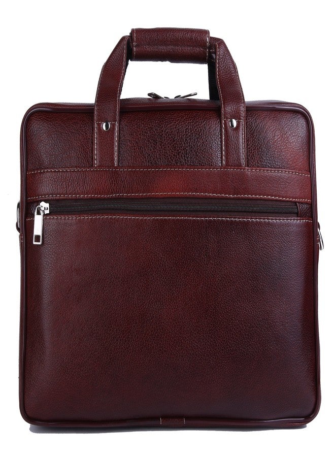 TAURUS Genuine Leather 15.6 Inch Laptop Messenger Bag For Men - Image 2