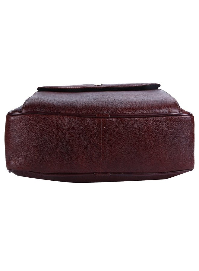 TAURUS Genuine Leather 15.6 Inch Laptop Messenger Bag For Men - Image 4