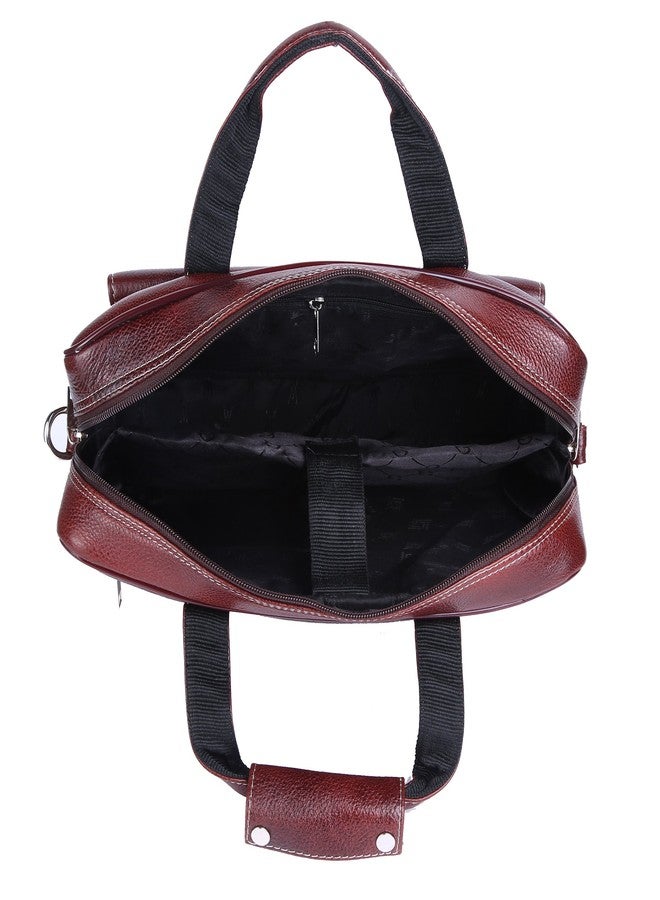 TAURUS Genuine Leather 15.6 Inch Laptop Messenger Bag For Men - Image 5