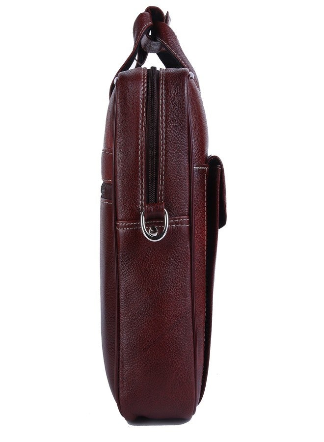 TAURUS Genuine Leather 15.6 Inch Laptop Messenger Bag For Men - Image 3