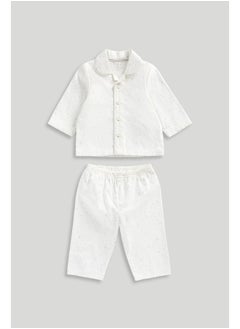 mothercare Star Woven Baby Pyjamas  - Image 1