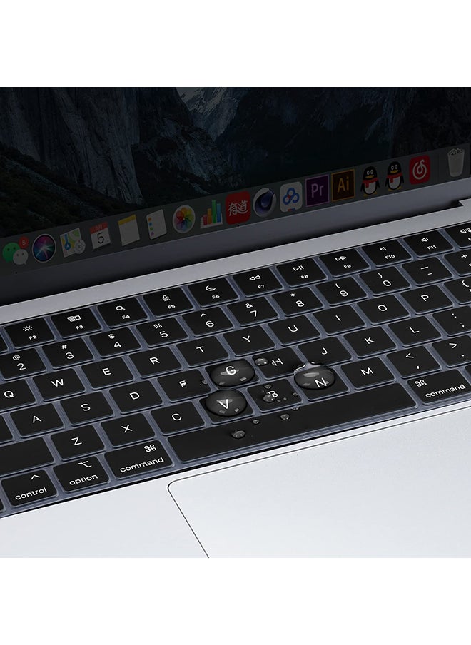 O Ozone Macbook Keyboard Cover Skin for MacBook Pro 14 Inch 16 inch Keyboard skin 2021 Compatible with A2442 A2485 US English Layout Black  - Image 5