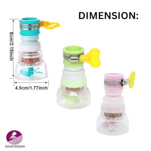 DIVAYANSHI Tap Filter for Kitchen Sink – Tap Shower & Water Tap Nozzle, Multipurpose Tap Filter Nozzle for Kitchen, Bathroom & Handwash, gardening, Durable & Splash-Proof (Pack of 2) - Image 4