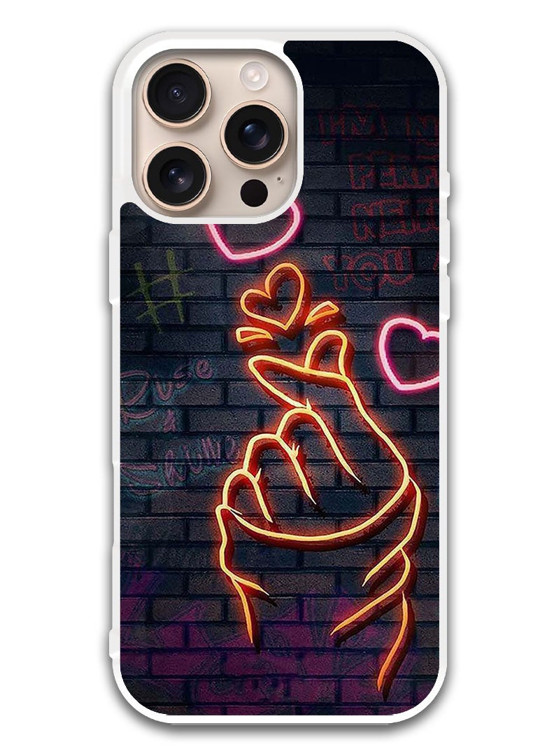 Theodor Protective Case Cover For APPLE IPHONE 16 Pro Snap Of A Finger  (White Bumper) - Image 1