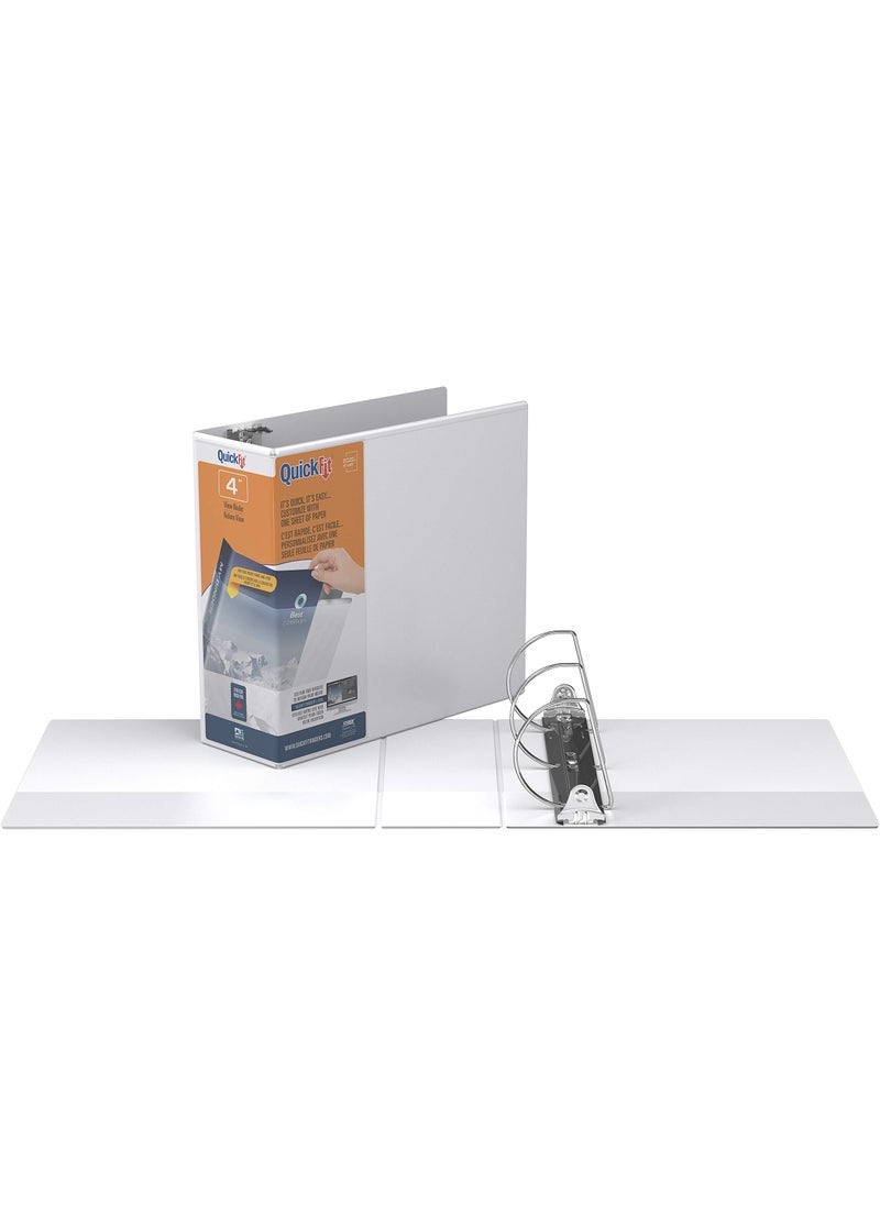 QuickFit QuickFit Quick Fit D-Ring View Binders (Stride), White, 4 Inch (87060)  - Image 2