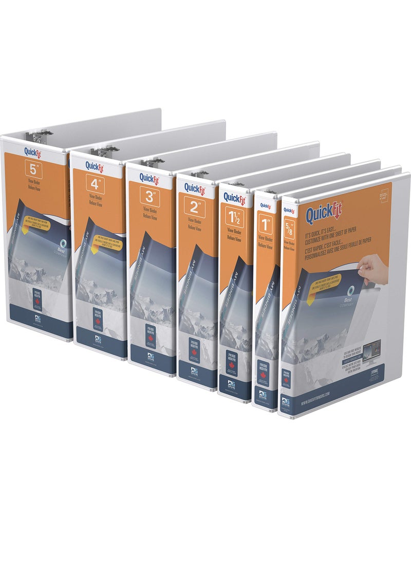 QuickFit QuickFit Quick Fit D-Ring View Binders (Stride), White, 4 Inch (87060)  - Image 3
