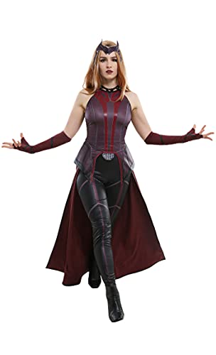 Cosplay.fm Cospaly.fm Women’s Heroine Sleeveless Coat Cosplay Costume with Outer Skirt and Long Gloves (L) - Image 1