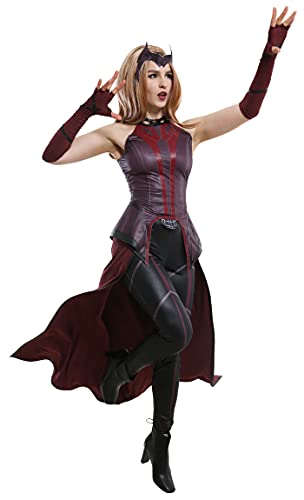 Cosplay.fm Cospaly.fm Women’s Heroine Sleeveless Coat Cosplay Costume with Outer Skirt and Long Gloves (L) - Image 2